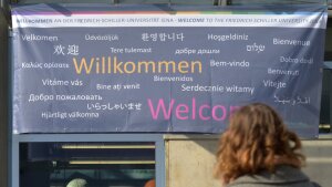 "Willkommen" in unterschiedlichen Sprachen